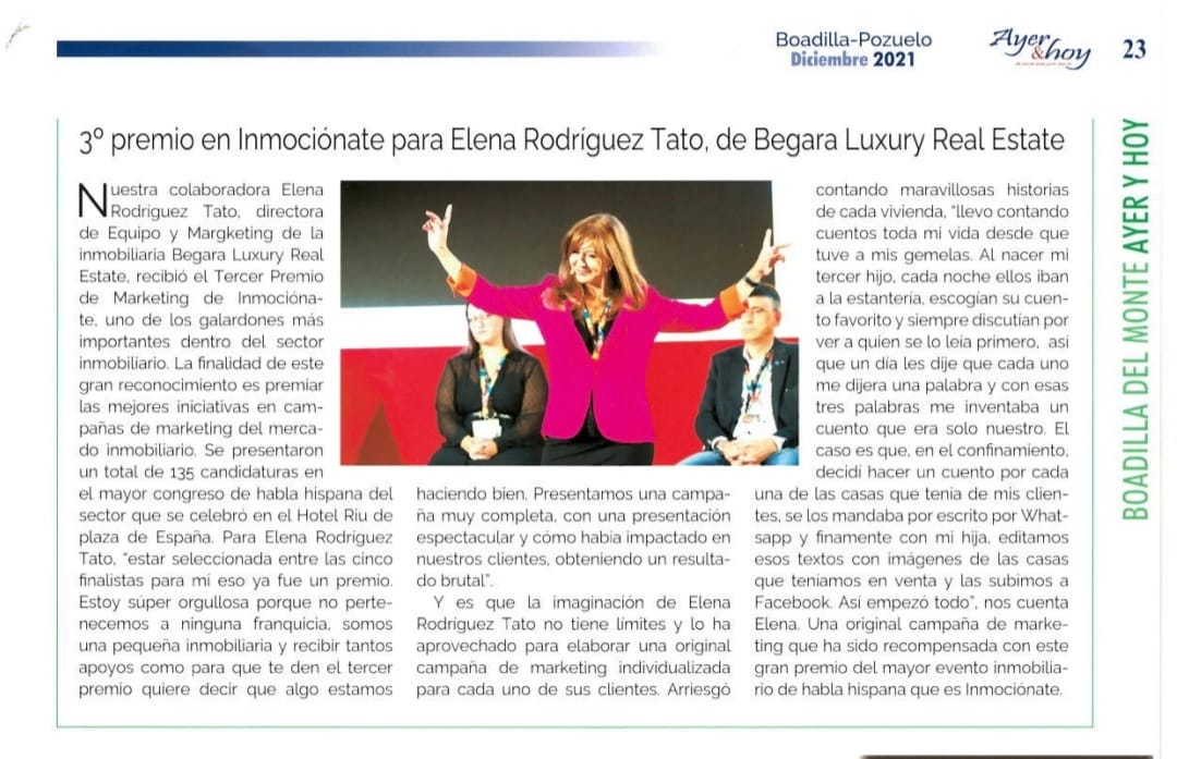 Elena Rodríguez Tato: 3º premio Inmociónate